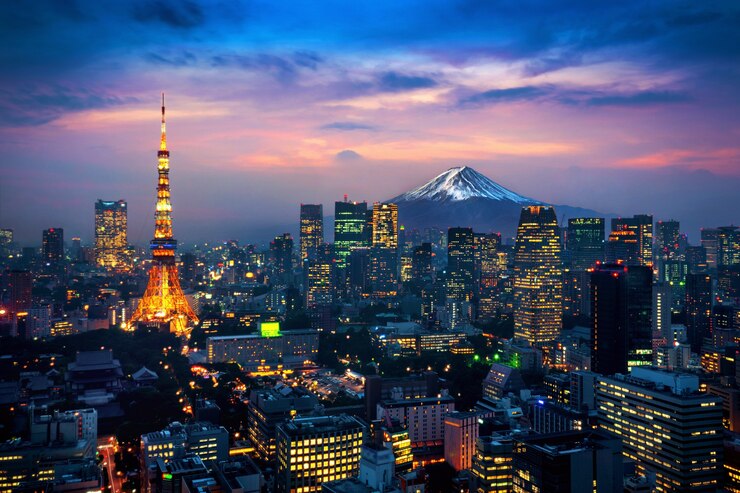 Discovering Japan A Journey Through Culture, Food, and Timeless Beauty 1 aerial-view-tokyo-cityscape-with-fuji-mountain-japan