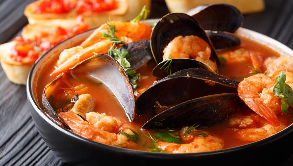 Secret Recipes of French Cuisine for Iconic Festivals 2024 4 Bouillabaisse-Pecheurs-Feast-Marseille-shrimp-sea-food